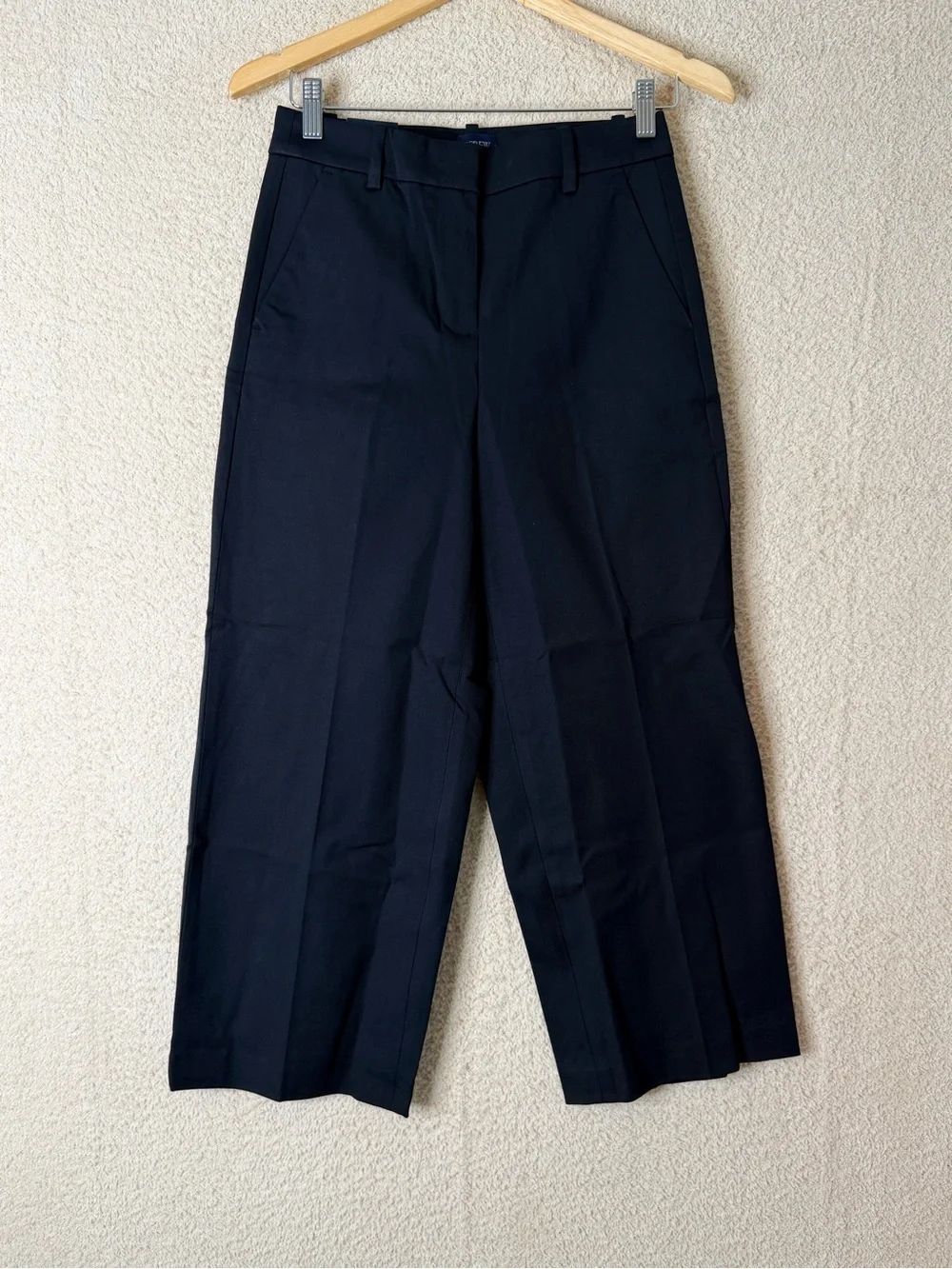 J. Crew Petite Remy wide-leg cropped pant Black Trousers Size 4 NWT CG390